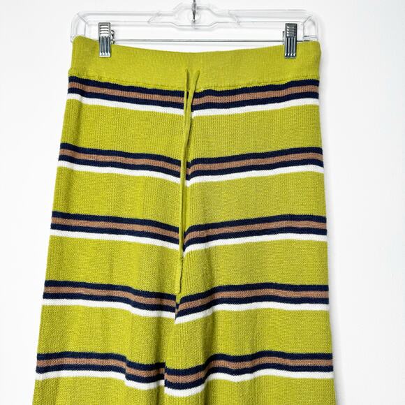 Free People Mariner Sweater Stripe Knit Pants in Palma Green Size Medium - Picture 3 of 8
